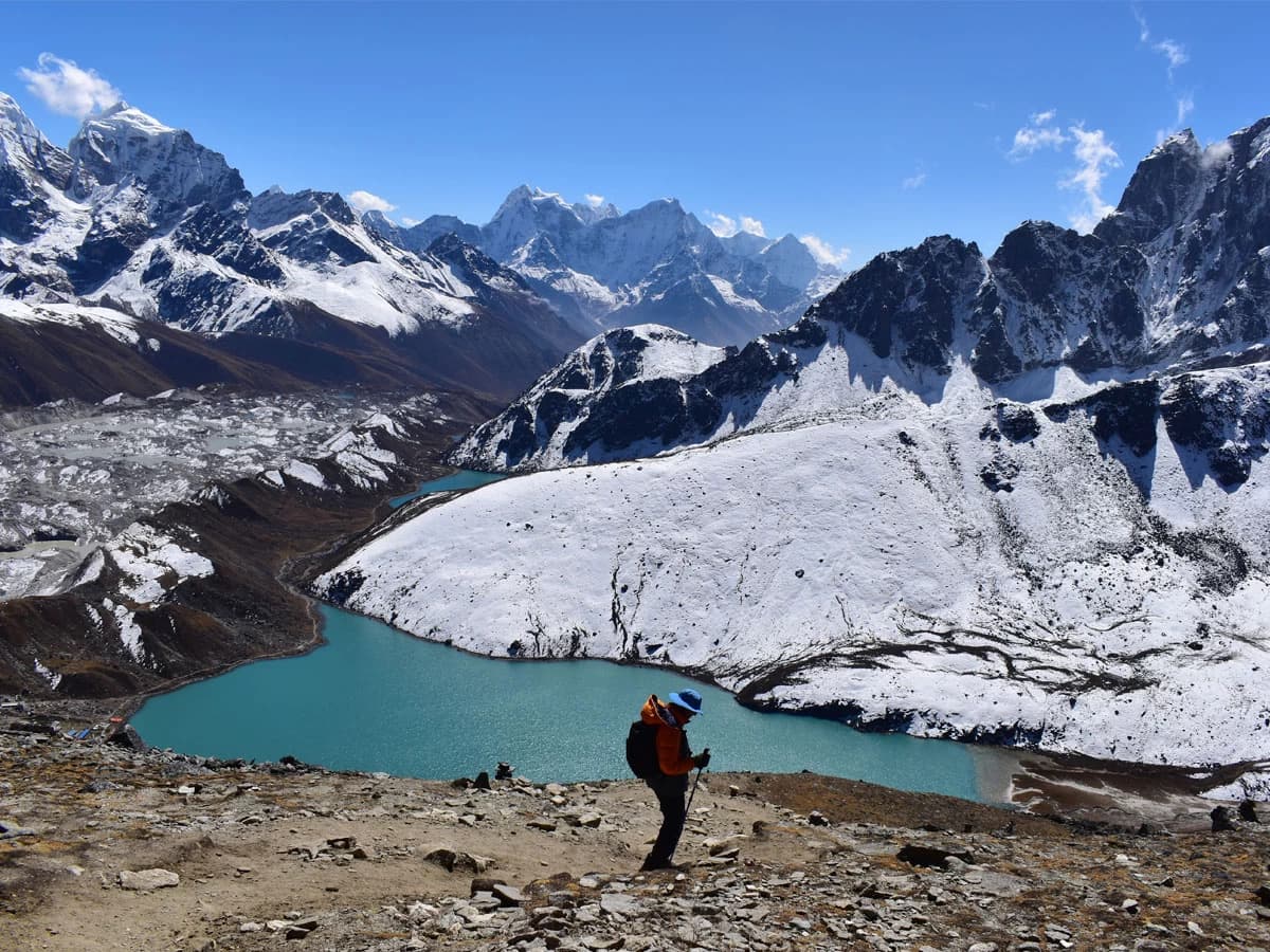 view of gokyo lake