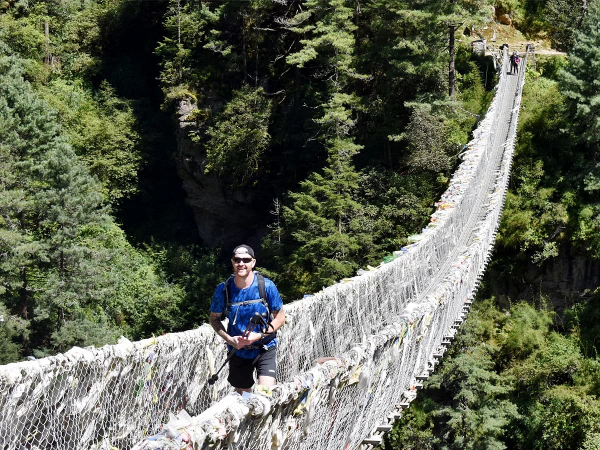 Suspension Bridge On The Way To Namche